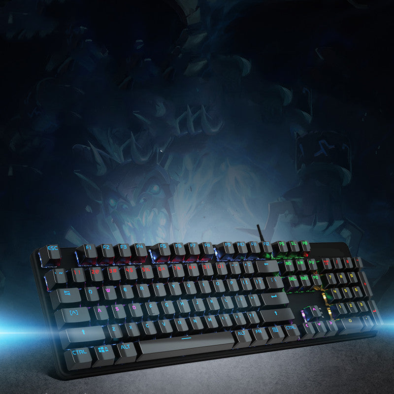 GK410 Wired Mechanical Keyboard with Green Switches for Desktop