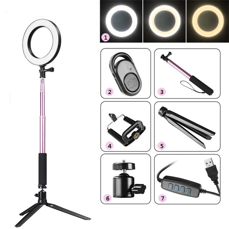 Tripod Ring Light with Fill Light for Live Streaming and Beauty Videos