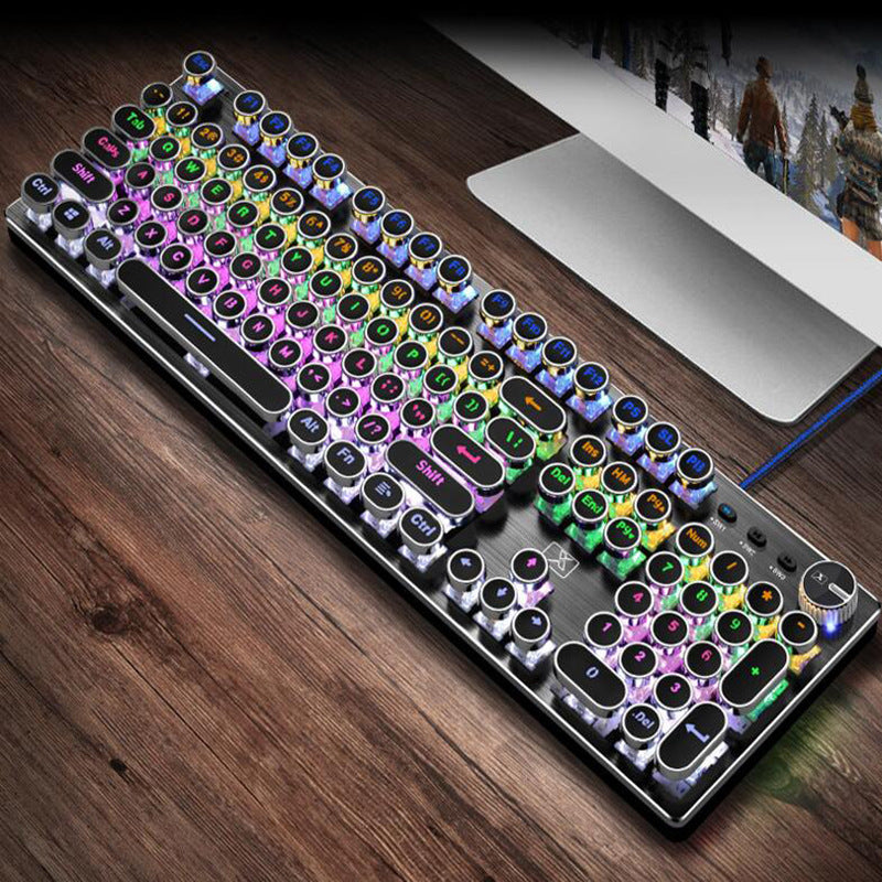 104-Key Wired Mechanical Gaming Keyboard with LED Backlight and Anti-Ghosting