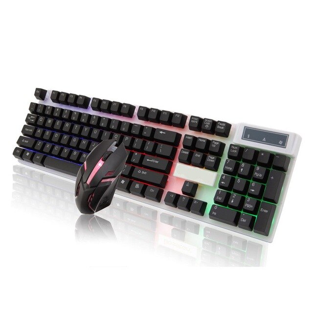 Boseton 8310 backlit computer USB wired keyboard and mouse