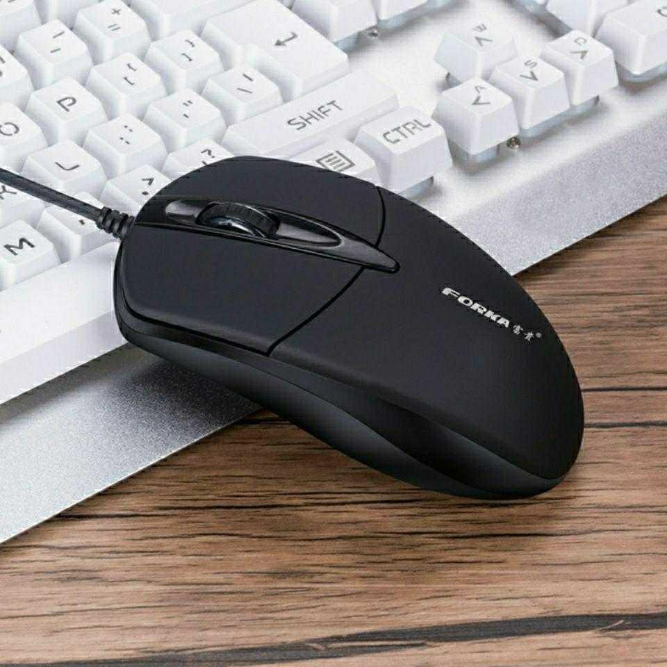 USB Wired Silent Click LED Optical Mouse for PC Laptop and Office Use