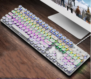 104-Key Wired Mechanical Gaming Keyboard with LED Backlight and Anti-Ghosting