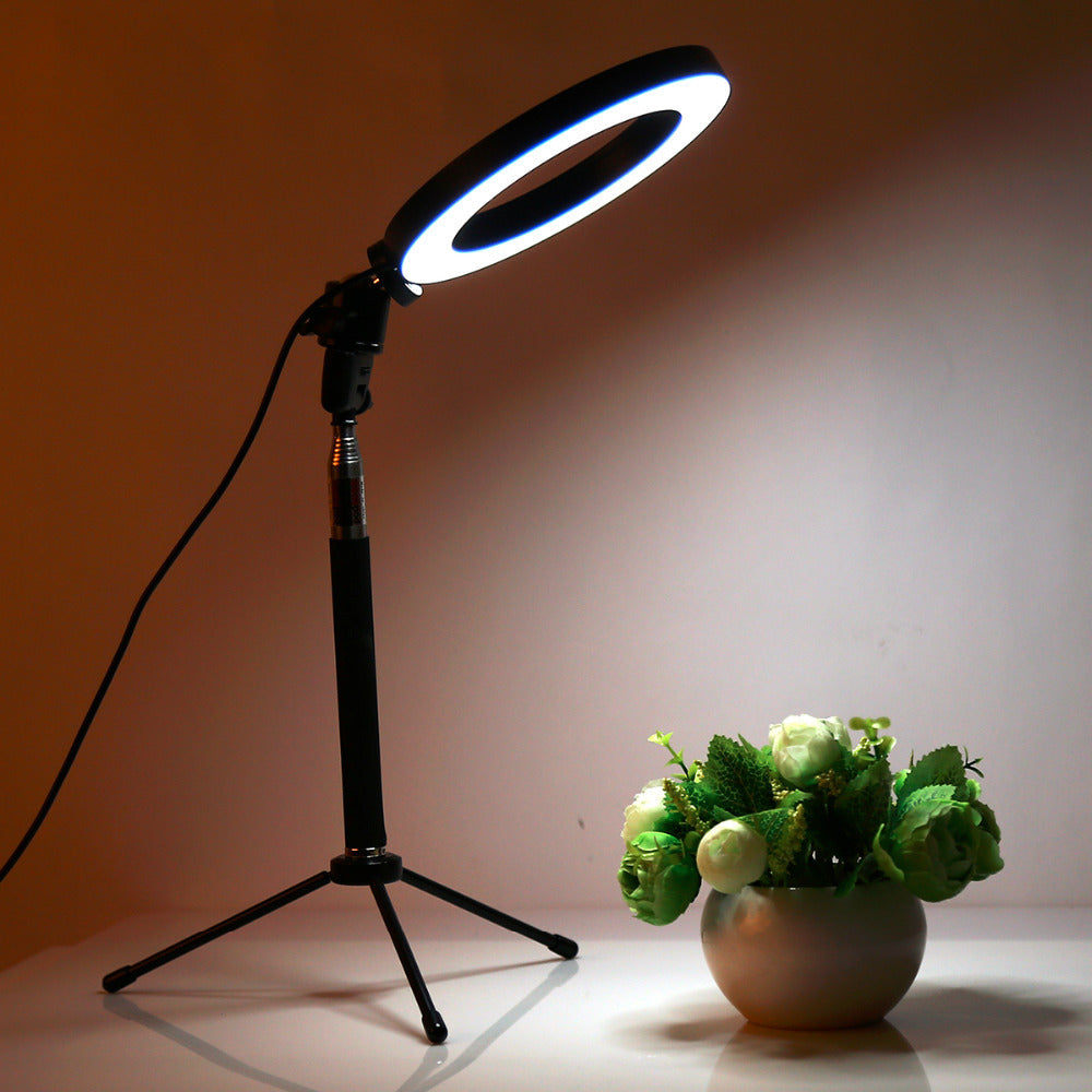 LED Fill Light with Lifting Ring and Floor Tripod for Photography