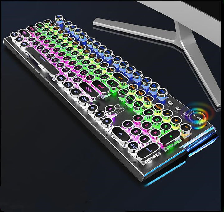 104-Key Wired Mechanical Gaming Keyboard with LED Backlight and Anti-Ghosting