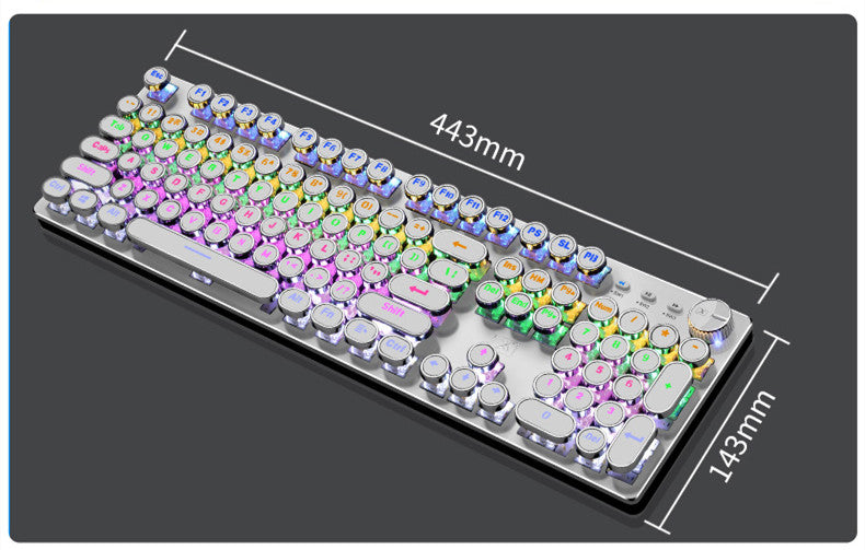 104-Key Wired Mechanical Gaming Keyboard with LED Backlight and Anti-Ghosting