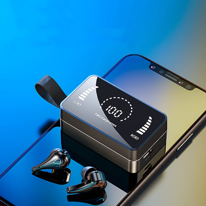 Bluetooth 5.0 Waterproof Sports Earphones with Mic and Charging Case