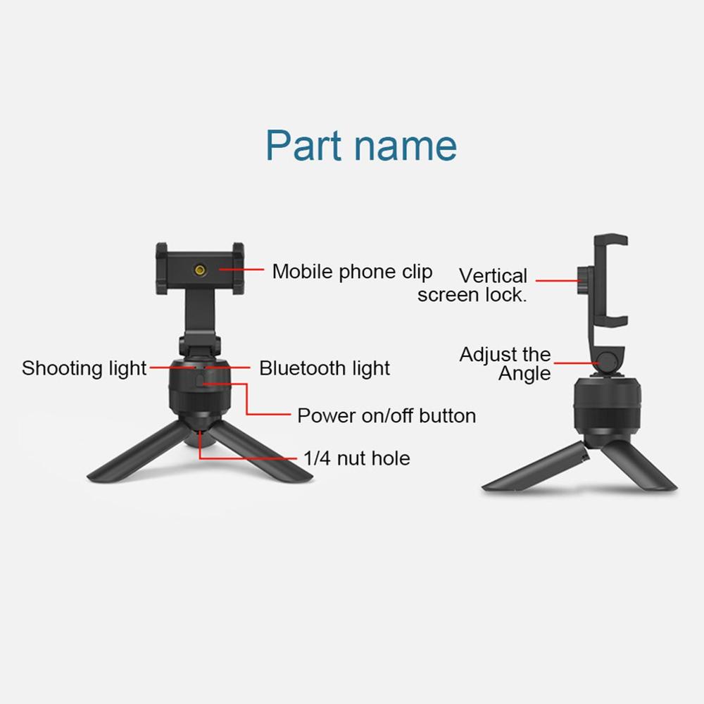 AI Smart Selfie Stick with Face Recognition and Electric Phone Holder