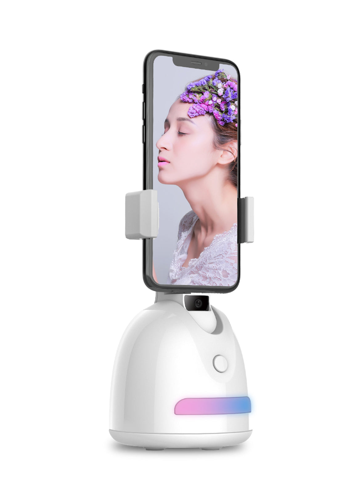 360° AI Smart Face Tracking Vlog Camera with Fill Light for Mobile