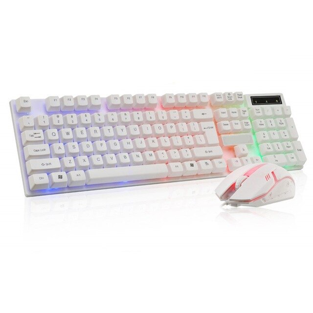 Boseton 8310 backlit computer USB wired keyboard and mouse