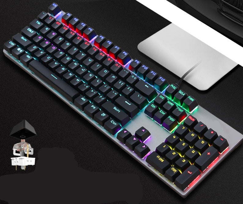 GK410 Wired Mechanical Keyboard with Green Switches for Desktop