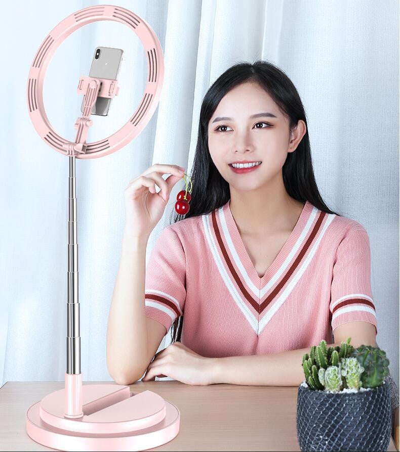 10 Inch Dimmable LED Selfie Ring Light with Tripod for YouTube Vlog