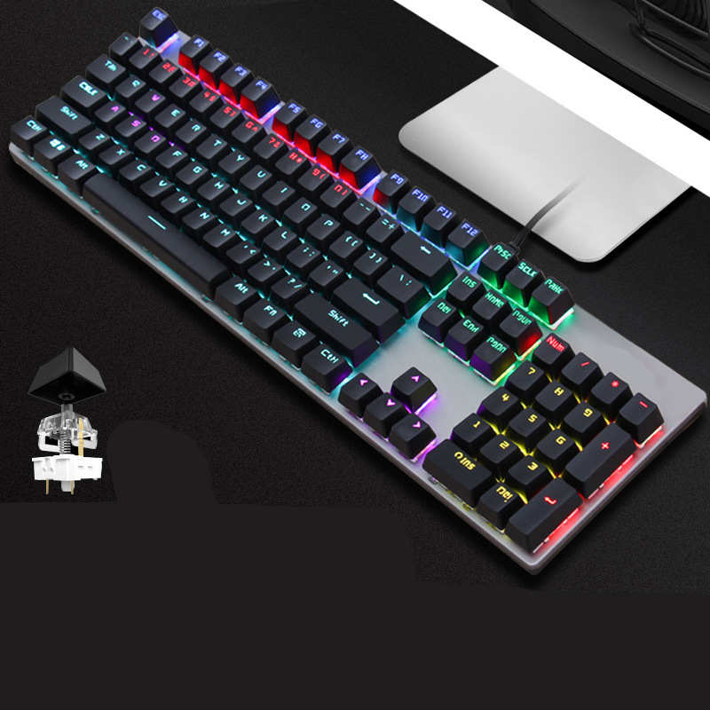 GK410 Wired Mechanical Keyboard with Green Switches for Desktop