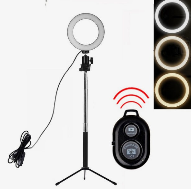 LED Fill Light with Lifting Ring and Floor Tripod for Photography