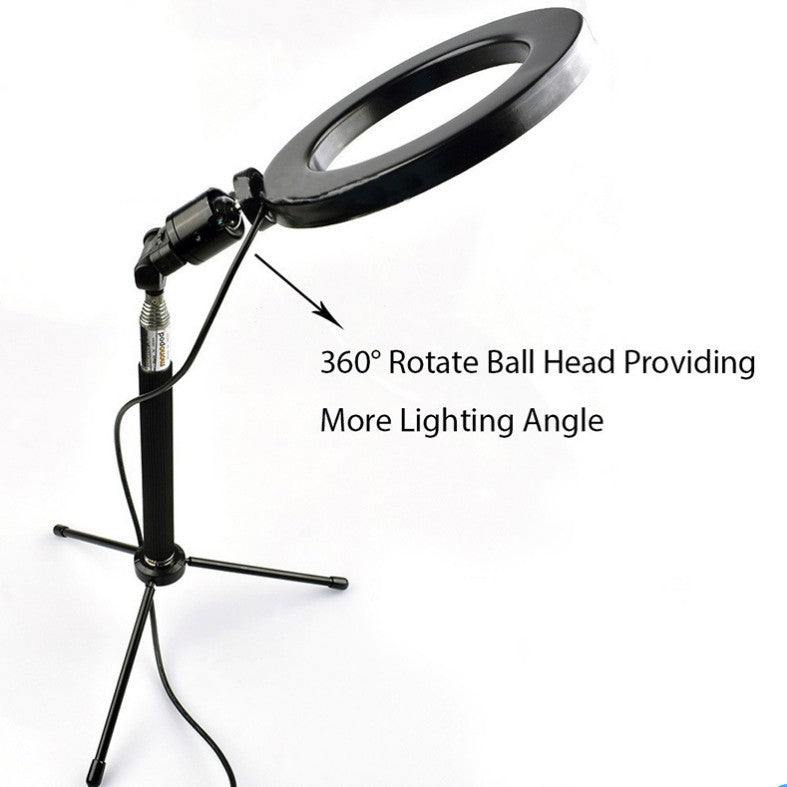 LED Fill Light with Lifting Ring and Floor Tripod for Photography