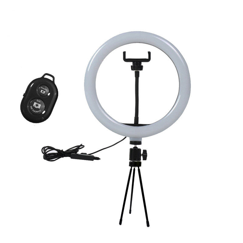 Desktop LED Ring Fill Light with Tripod and Bluetooth for Mobile