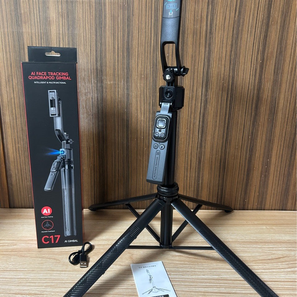 C17 AI Face Tracking Selfie Stick with Bluetooth and Tripod Function