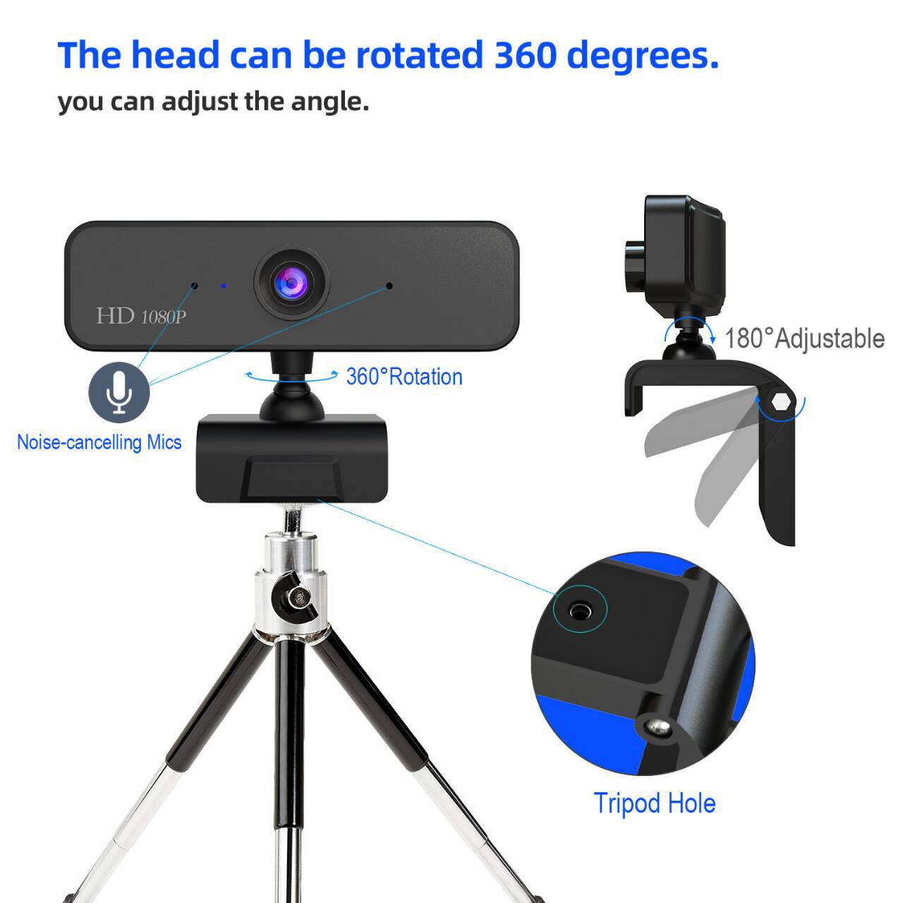 4K HD Auto Focus USB Webcam for Computer and Live Streaming