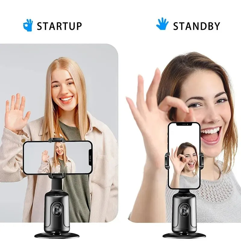360 Auto Face Tracking AI Smart Gimbal Phone Holder for Video