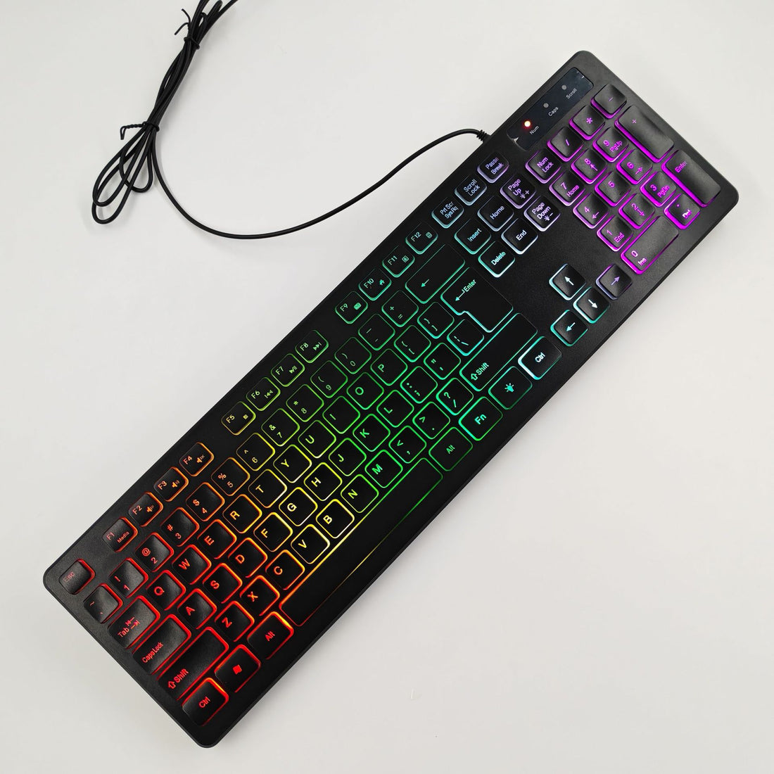 Wired USB Backlit Keyboard with Multi-Language Layouts