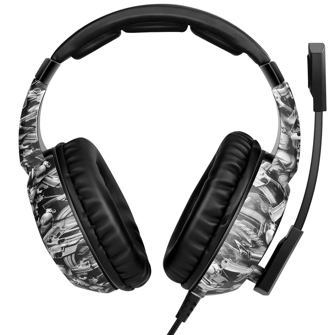Gaming Over Ear Headset for Xbox One PS4 with RGB and Noise Cancelling Mic