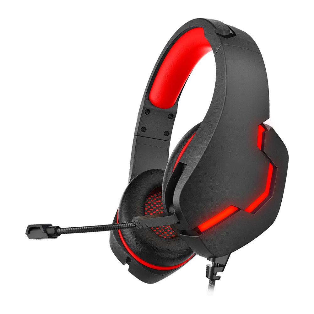 J10 Wired Gaming Headset with Mic LED Lights and Volume Control for PC Laptop