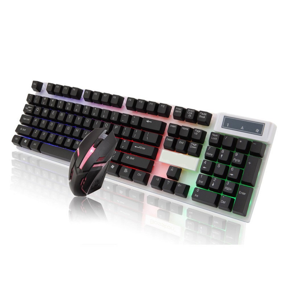 Boseton 8310 backlit computer USB wired keyboard and mouse