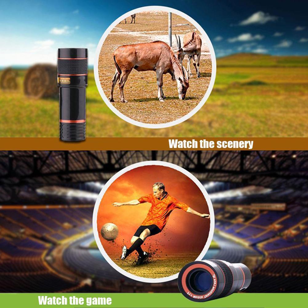 8X HD Clip-On Optical Zoom Telescope Lens for Mobile Phones
