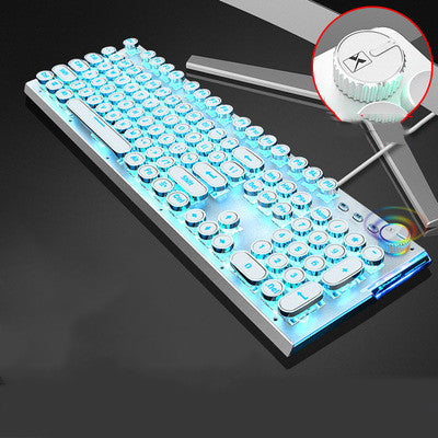 104-Key Wired Mechanical Gaming Keyboard with LED Backlight and Anti-Ghosting