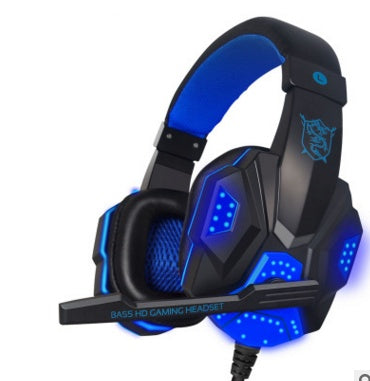 PU MIND PC780 Gaming Headset with Mic Black and Blue Light for PC