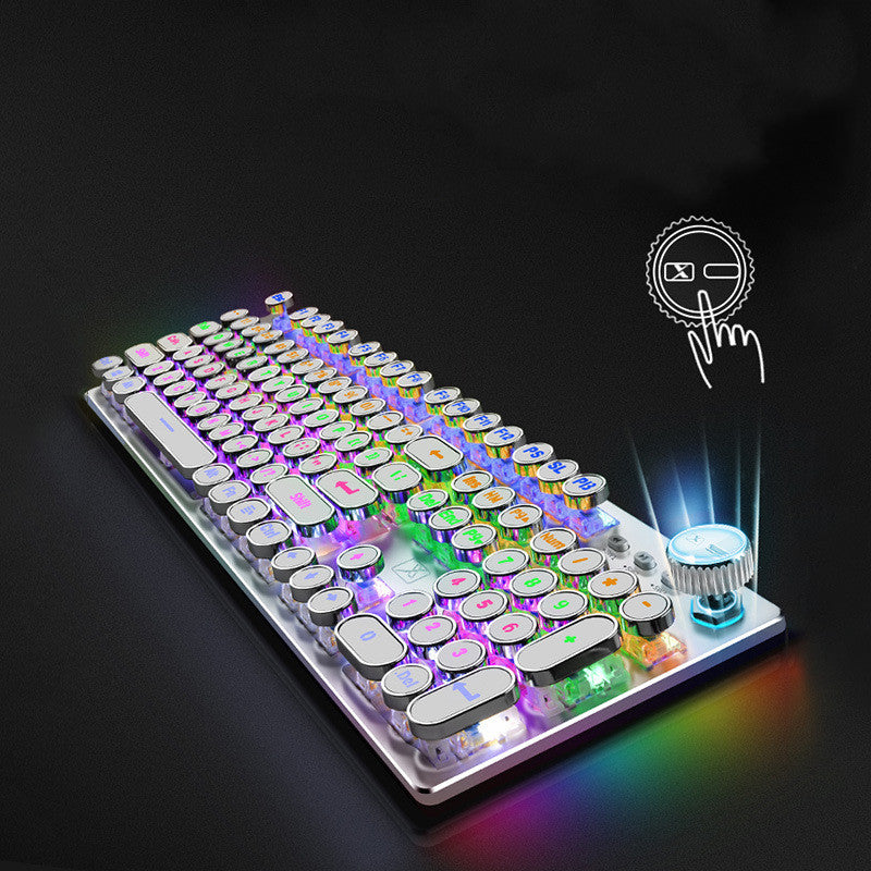 104-Key Wired Mechanical Gaming Keyboard with LED Backlight and Anti-Ghosting