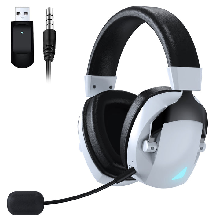 Over Ear Bluetooth Headphones with Wireless Mic 2.4G Dual Mode for Gaming