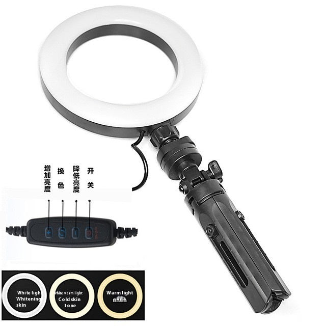 Adjustable Color LED Fill Light with Desktop Tripod for Mobile Streaming