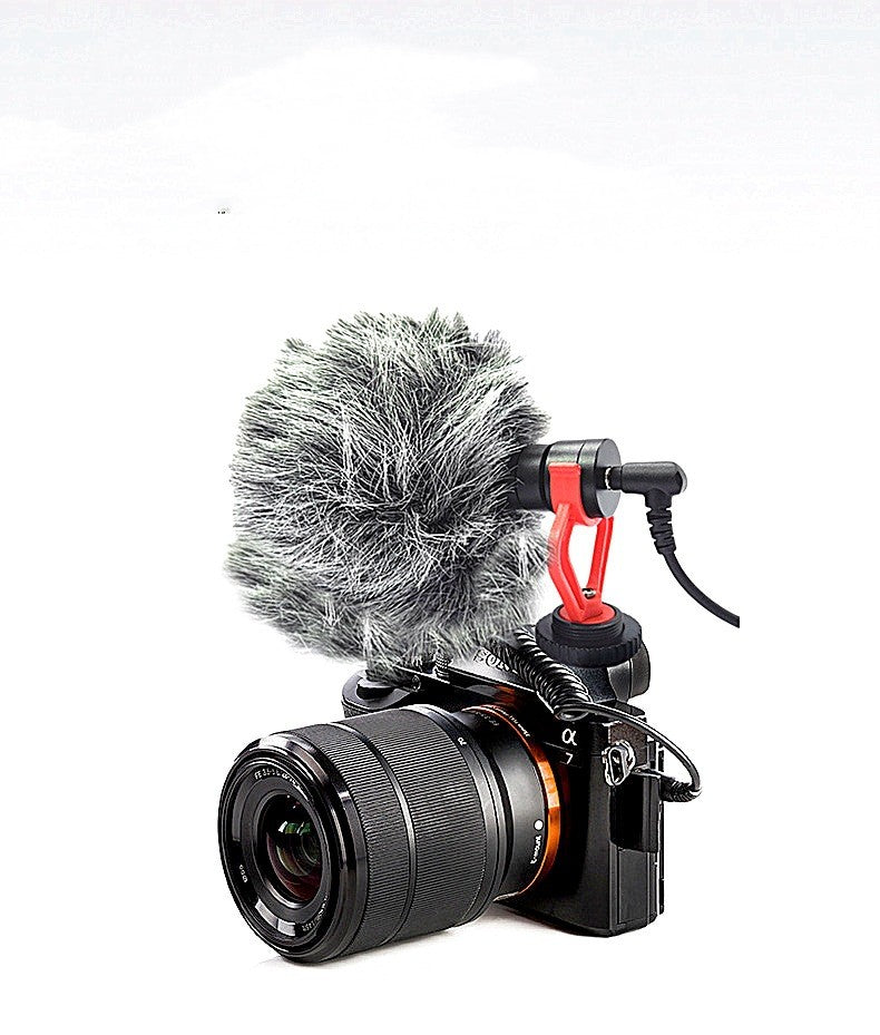Gun-Type Condenser Microphone for Mobile Phone and SLR Camera