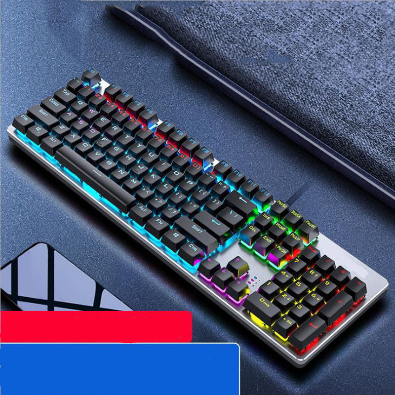 GK410 Wired Mechanical Keyboard with Green Switches for Desktop