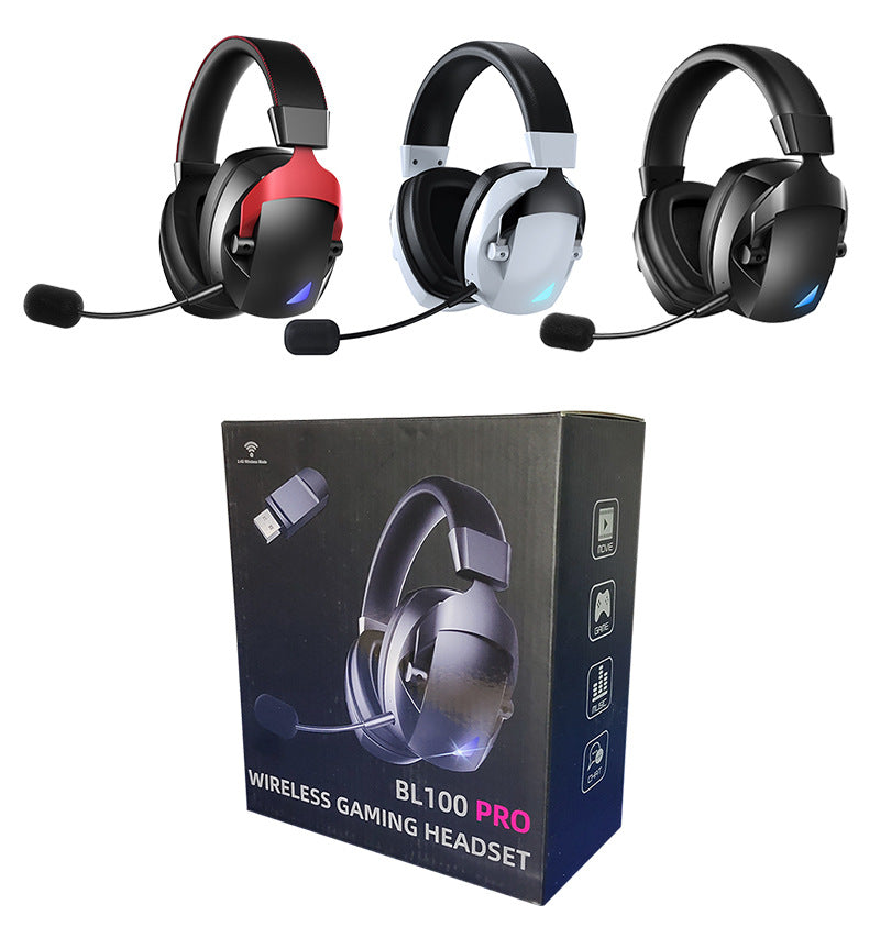 Over Ear Bluetooth Headphones with Wireless Mic 2.4G Dual Mode for Gaming