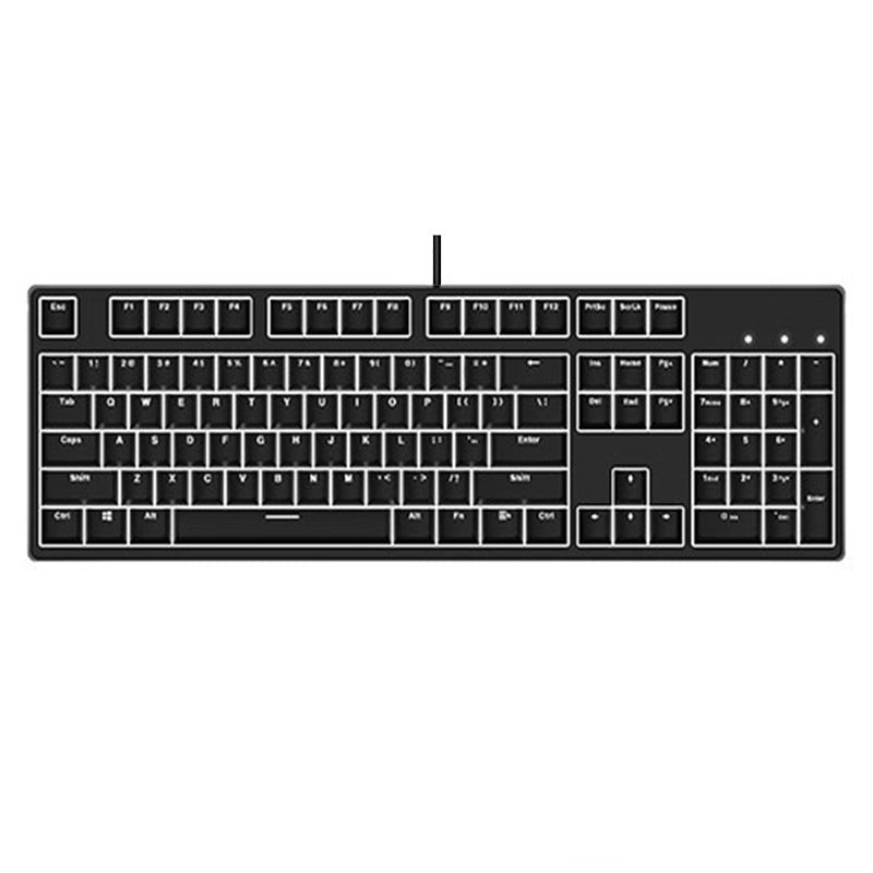 Wired Two-Color Mechanical Keyboard with Hot-Swappable Switches