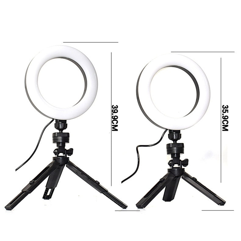 Adjustable Color LED Fill Light with Desktop Tripod for Mobile Streaming