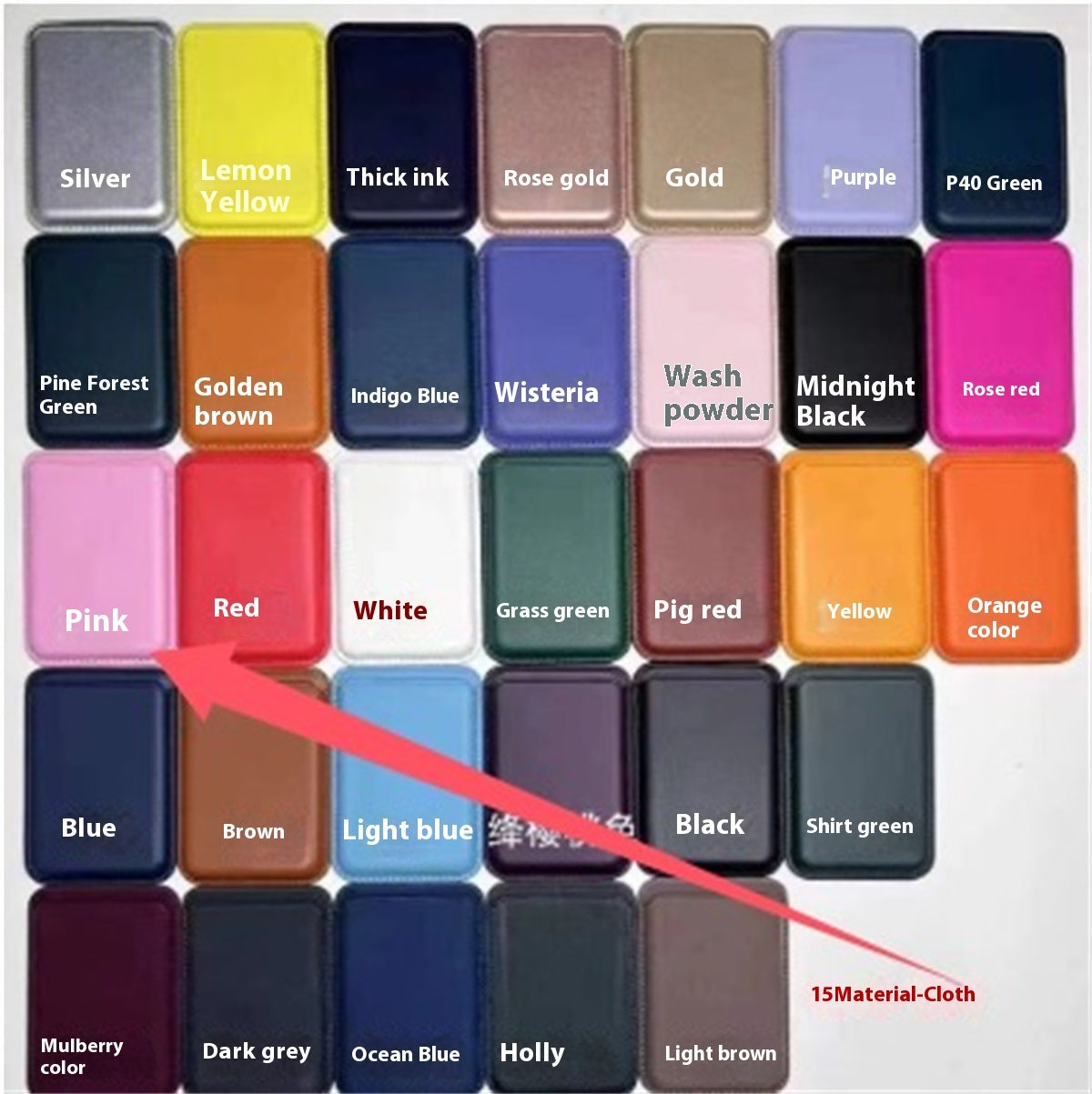 MagSafe Magnetic Leather Card Holder Wallet Case for iPhone 12–14 Pro Max