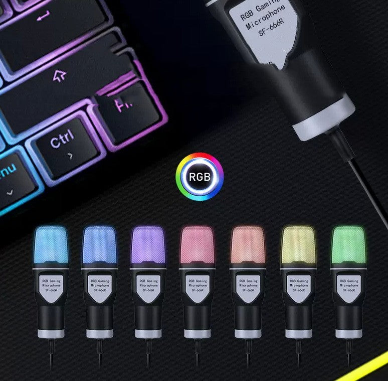 Full RGB Capacitor Gaming Microphone for PC and Desktop