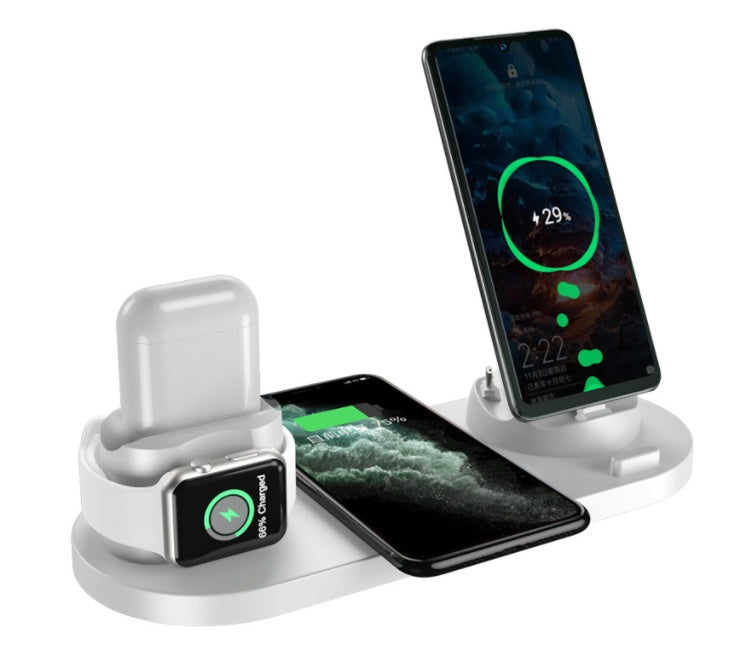 6-in-1 Wireless Fast Charging Dock for iPhone, Phone, and Watch