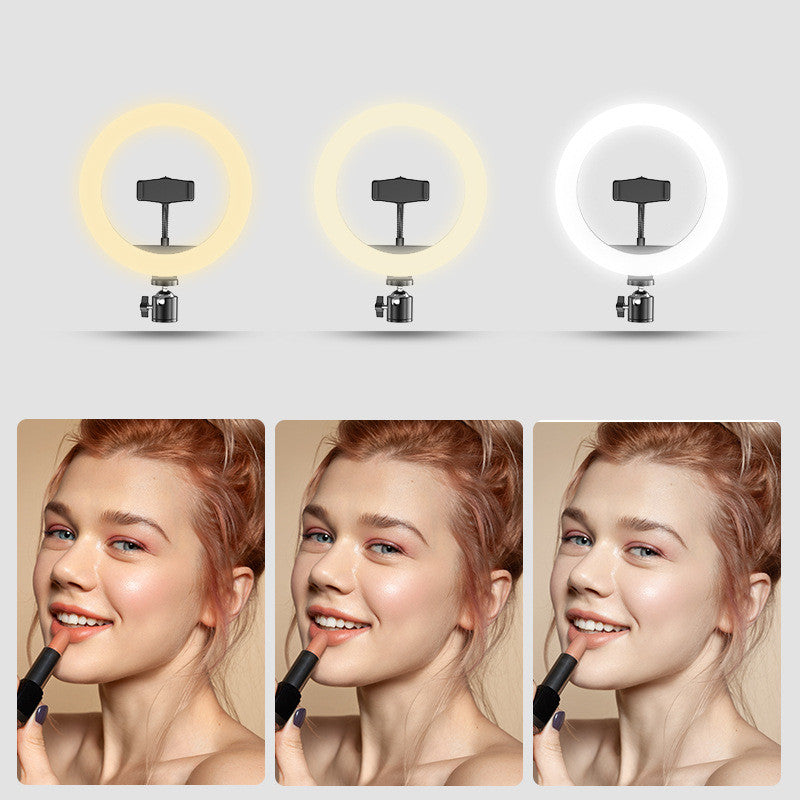 10 Inch LED Beauty Lamp with Mobile Phone Tripod Stand for Apple