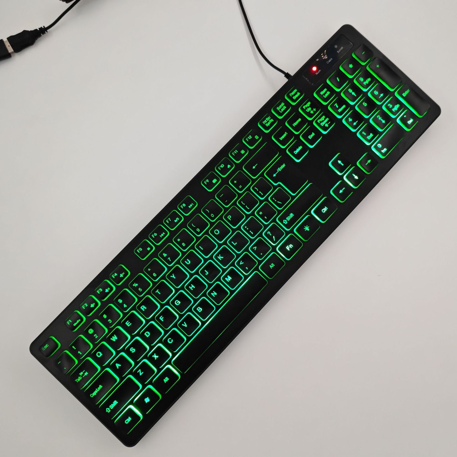 Wired USB Backlit Keyboard with Multi-Language Layouts