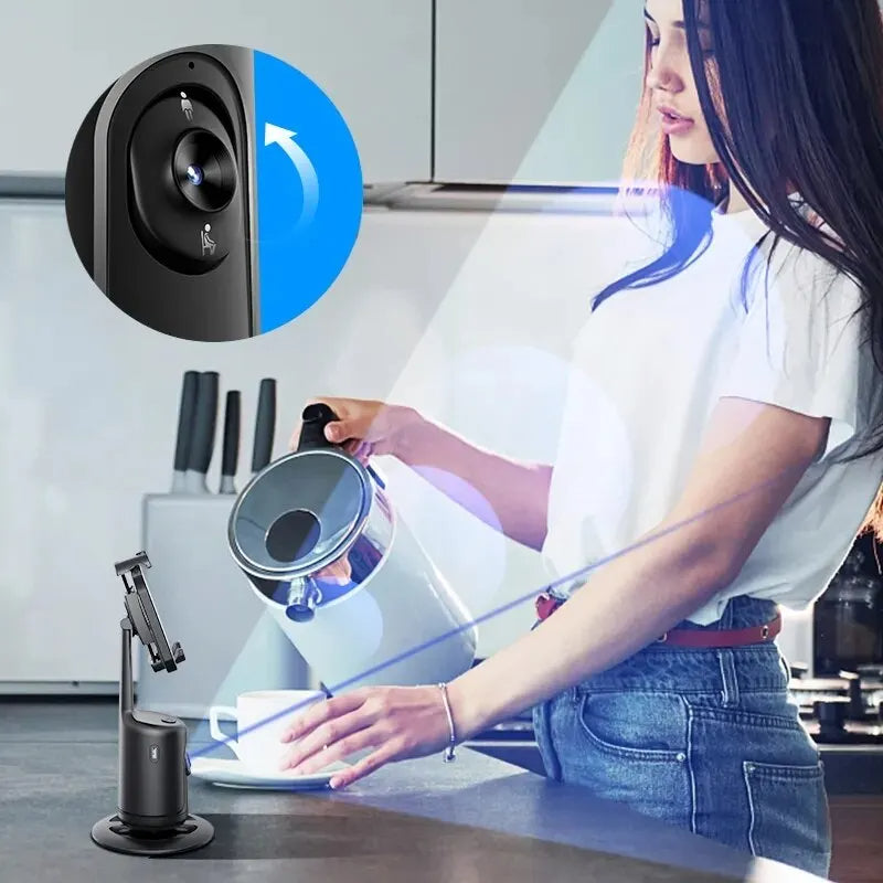 360 Auto Face Tracking AI Smart Gimbal Phone Holder for Video