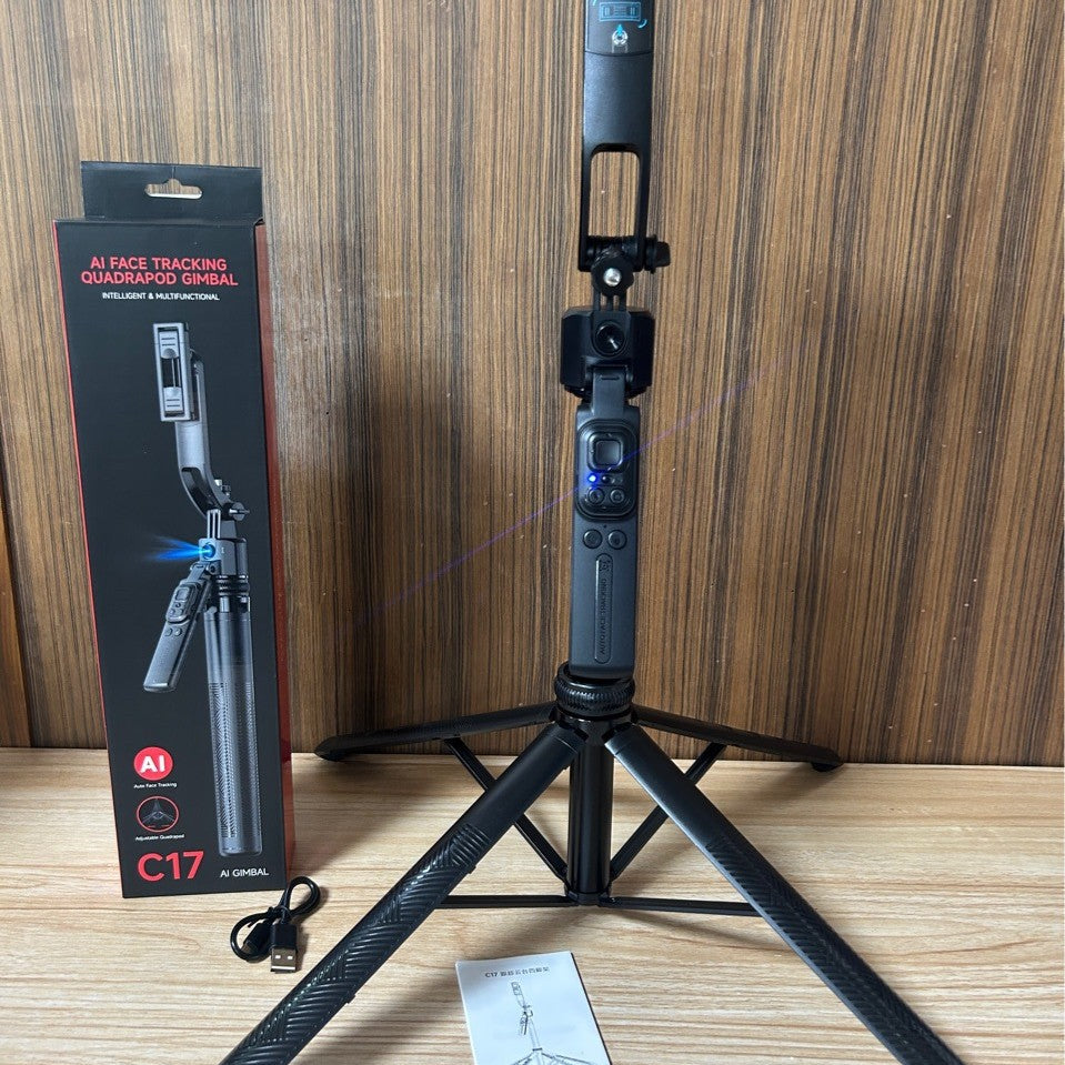 C17 AI Face Tracking Selfie Stick with Bluetooth and Tripod Function