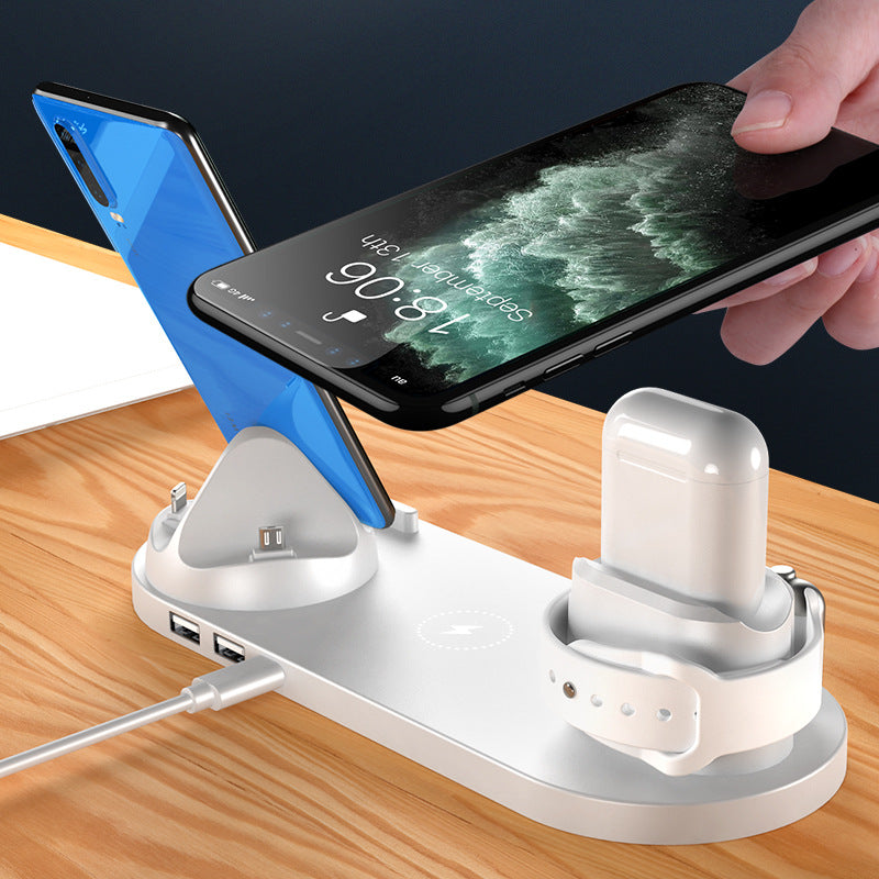 6-in-1 Wireless Fast Charging Dock for iPhone, Phone, and Watch