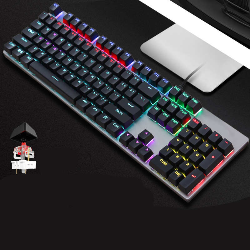 GK410 Wired Mechanical Keyboard with Green Switches for Desktop