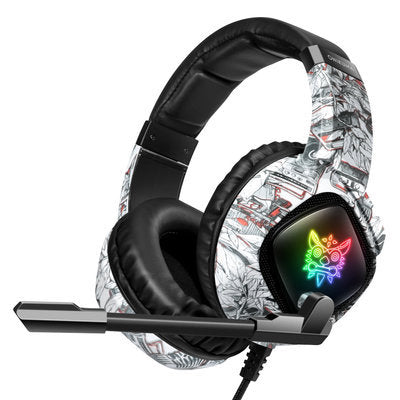 Gaming Over Ear Headset for Xbox One PS4 with RGB and Noise Cancelling Mic