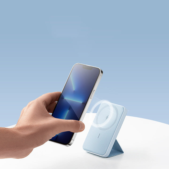 Magnetic Wireless Portable Power Bank 5000mAh with Stand