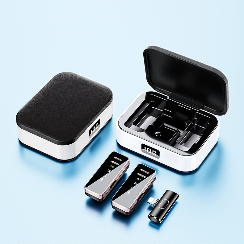 Wireless Dual Clip-On Microphone for Outdoor Recording and Live Broadcast