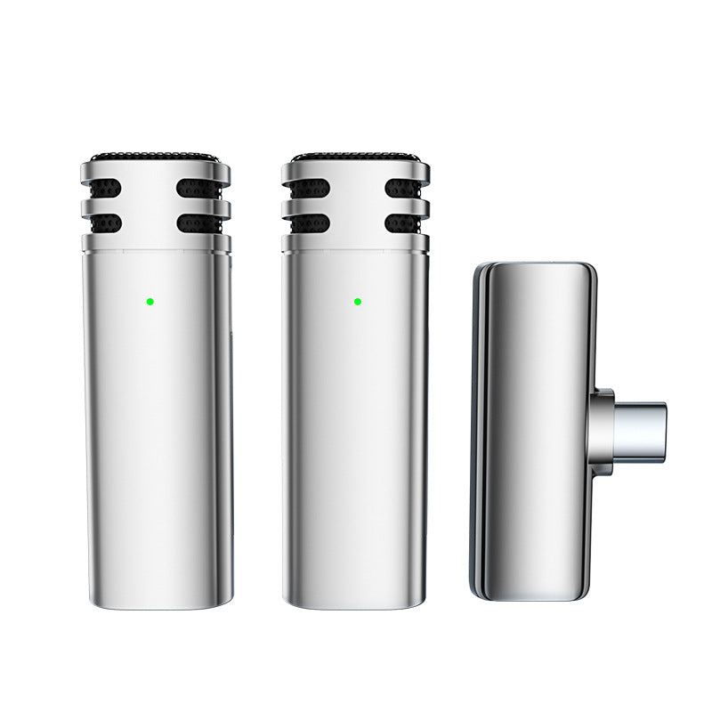 Wireless Dual Clip-On Microphone for Outdoor Recording and Live Broadcast